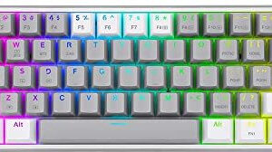 Redragon K616 Wired USB Standard Gaming Keyboard Compatible with Desktop, Laptop, Mac (Grey & White)