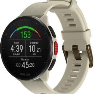 Polar Pacer Ultra-Light GPS Fitness Tracker (White) Smartwatch  (White Strap, Free Size)