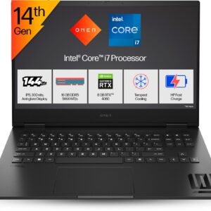 HP OMEN Intel Core i7 14th Gen 14650HX - (16 GB/1 TB SSD/Windows 11 Home/8 GB Graphics/NVIDIA GeForce RTX 4060) Omen 16 wf1096TX/ ae0002tx Gaming Laptop (16.1 inch, Shadow Black, 2.32 Kg, With MS Office)