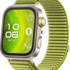 Huawei Watch Fit 4Pro, Titanium Body, Free dive, 100+ Sports mode, GPS, 10 Days Battery Smartwatch  (Green Strap, Free Size)